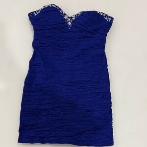 Wendye Chaitin Royal Blue Strapless Dress
